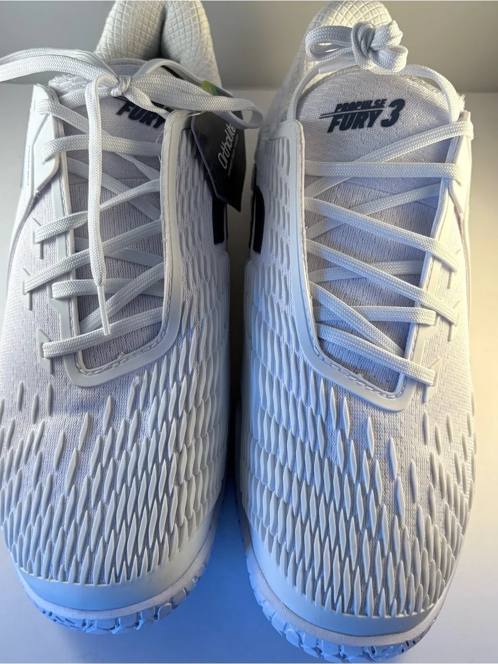 NEW Babolat Men’s 11 Propulse Fury 3 All Court Tennis Shoes‎ White/Blue Comfort